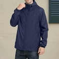 thumbnail image 5 of JUMESG Mens Jackets with Hoods Men's Windbreaker with Lining Long Sleeves Waterproof Hoodie Jacket,Dark Blue L, 5 of 9
