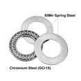 thumbnail image 3 of Happon 2 Sets AXK2035 Needle Roller Bearings, Thrust Bearing with 4 Washers, 20mm ID, 35mm OD,Small Bearings for Lawn Mower Truck Power Steering, 3 of 7