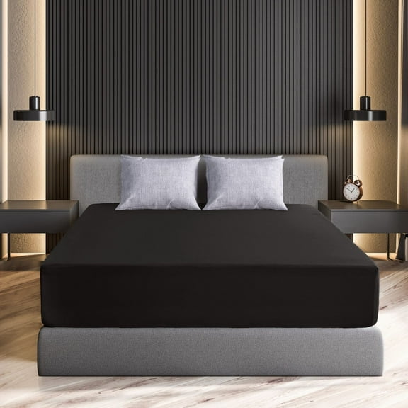 Luxury Fitted Sheet Deep Pocket Breathable Bottom Elastic Plain Mattress Sheets