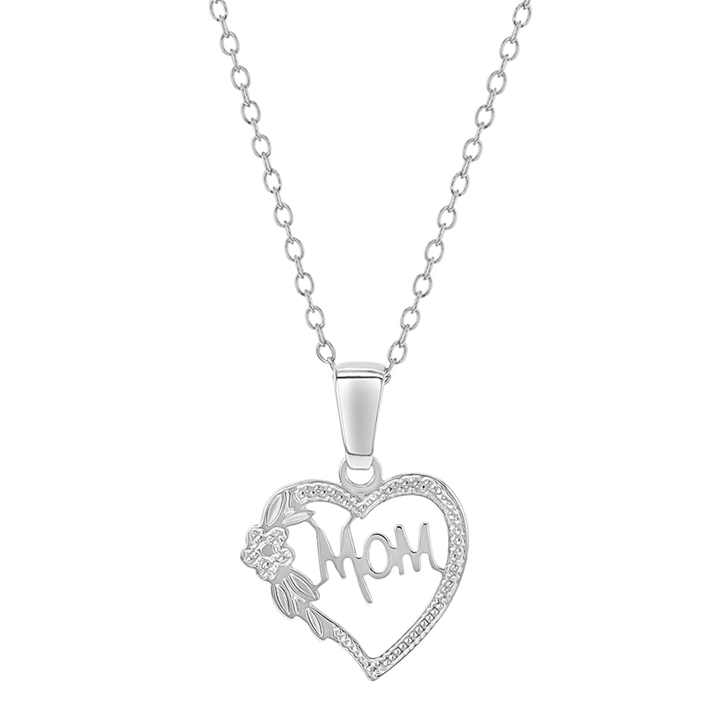 open heart mom necklace