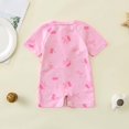 thumbnail image 6 of lnmuld Toddler Baby Girls One Piece Swimsuit UPF 50+ Sun Protection Short Sleeve Zipper Bathing Suit Cherry Bow Print Beach Swimwear Size:0-6 Months, 6 of 9