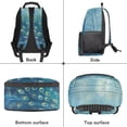 thumbnail image 6 of Pzuqiu Peacock Print Kids Backpack for Students Age 6-18 Breathable Large Capacity 17 Inch Elementary School Backpack Back to School Bags Lightweight for Travel Daily Use, 6 of 7