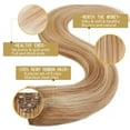 thumbnail image 4 of SEGO Clip in Hair Extensions 100% Real Remy Human Hair Full Head Straight Balayage Hair 8-24 inch, 4 of 10