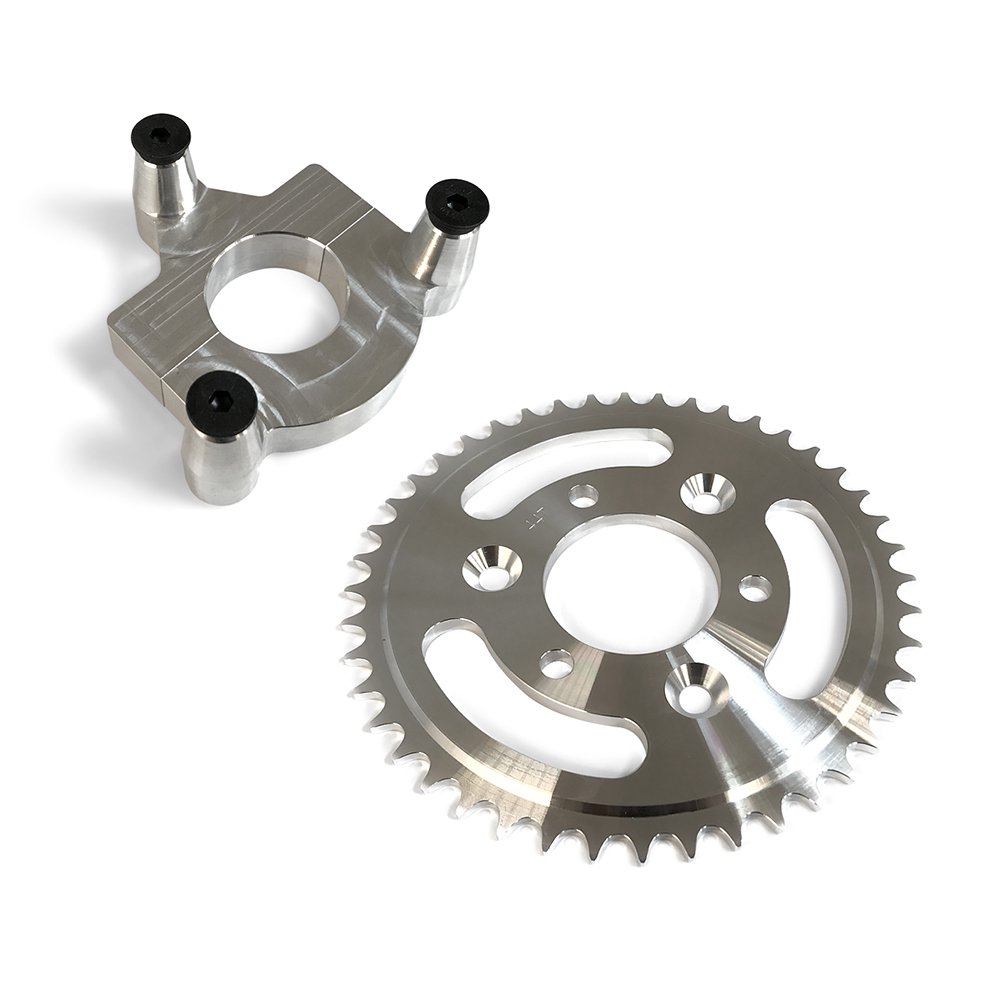 44 Tooth CNC Sprocket & 1.0 Inch Adapter Assembly For 80CC Gas