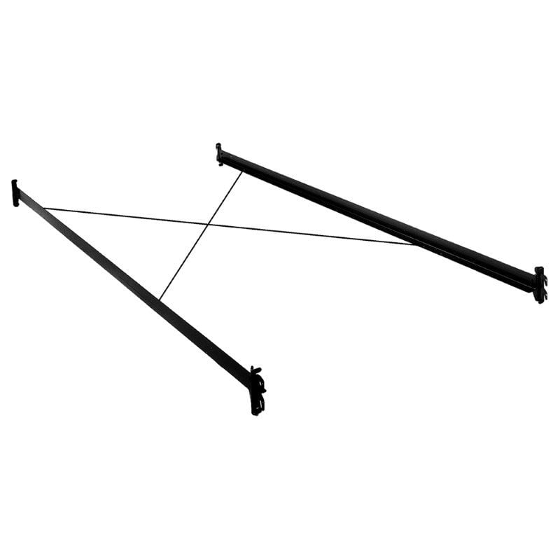 Fashion Bed Group 81Inch 35H Black Bed Frame Side Rails with HookOn