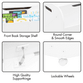 thumbnail image 6 of Wooden Toy Box with Wheels, Flip-Top Lid, Front Bookshelf, for Playroom Nursery, 6 of 9