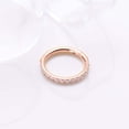 thumbnail image 2 of Implant Grade Titanium Rose Gold Brilliant Sparkle Gems Lined Clicker Hoop Ring, 2 of 4