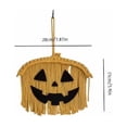thumbnail image 3 of Halloween Boho Macrame Wall Hanging, Fringe Woven Pumpkin & Bat Shape Tapestry, Cotton Rustic Fall Indoor Decor for Bedroom, Living Room, Mantel (1PC, A), 3 of 9
