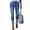 Light Blue, variant on ASDFVBKG Slim Straight Leg Jeans for Women Cropped Trendy Capri Jeans Stretch Denim Pull on Raw Hem Summer Denim Trouser Sky Blue S