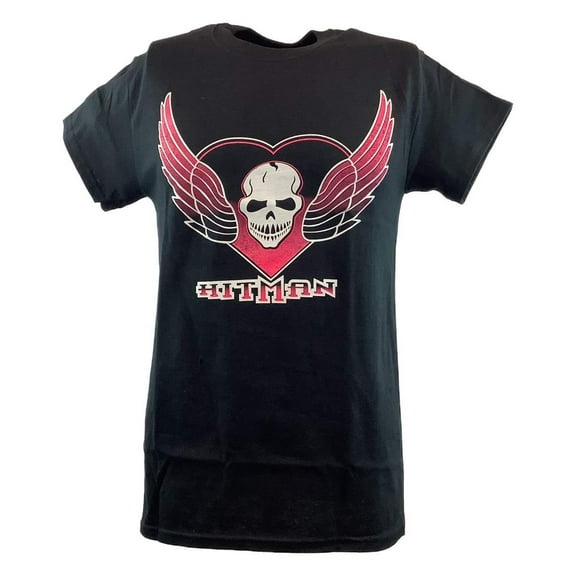 The Hitman Bret Hart Skull Wings Logo Mens T-shirt 5XL
