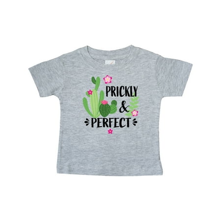 

Inktastic Cactus Prickly and Perfect with Pink Flowers Gift Baby Boy or Baby Girl T-Shirt