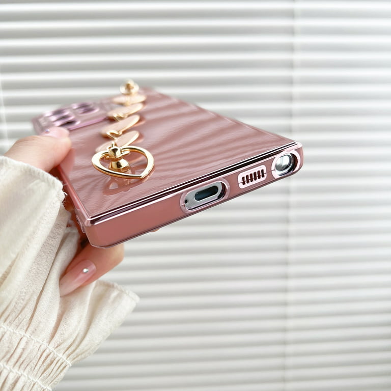 For Samsung Galaxy A23 5G Case Girls Women Glitter Cute Soft TPU Ring Rose  Gold