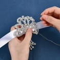 thumbnail image 2 of Tassel Rhinestone Applique Sewing Crystals Applique Decoration Silver Crystals Applique Decoration Shiny Rhinestone Applique, 2 of 7