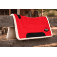 thumbnail image 4 of Horse 28"x30" Western Contoured Faux Fur Padded Saddle Pad Red 39143RD, 4 of 5