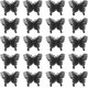 thumbnail image 1 of 20 piezas de adornos navideños con mariposas brillantes, adornos colgantes para árbol de Navidad con mariposas brillantes en 3D, decoración de mariposas artificiales huecas con clips y tallos para cor, 1 of 7