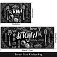 thumbnail image 6 of Yamaziot Kitchen Mats Set of 2 Non Slip Kitchen Rugs and Mats Kitchen Floor Mats Comfort Standing Mat 20''x32''+20''x60'' Black & White, 6 of 6