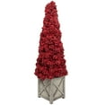 thumbnail image 3 of 40" Red Berry Cone Potted Christmas Topiary, 3 of 5