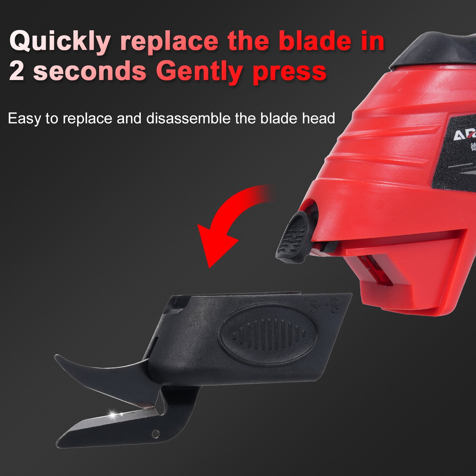 Electric Scissor 4.2V Cordless Scissors With 2pcs Replaceable Tungsten Steel Blade Rechargeable Scissors Safety Switch Maximum Cut 9mm For Cotton Fabric, Plant Stems