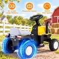 thumbnail image 4 of LAZY BUDDY 6V Kids Ride on Tractor with Detachable Trailer, Electric Vehicles with Headlights & Treaded Wheels, 4 of 9