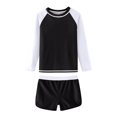 thumbnail image 3 of YABCSAZ Baby Girls Rash Guard Set UPF 50+ UV Swimsuit Long Sleeve Swimwear with Shorts 2 Piece Swim Set Toddler Bathing Suits Printe Suit Kids Size 39 Years, 3 of 10
