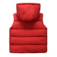 thumbnail image 3 of Gubotare Softshell Vest Kids Girls Puffer Vest Cropped Puffy Water Resistant with Pockets Lightweight Outerwear Vests Warm Sleeveless Size 10-11 (Red,10-11 Years), 3 of 9