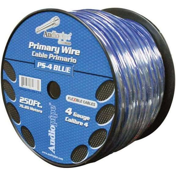 Nippon PS4BL 250 ft. 4 Gauge Flexible Power Cable, Blue