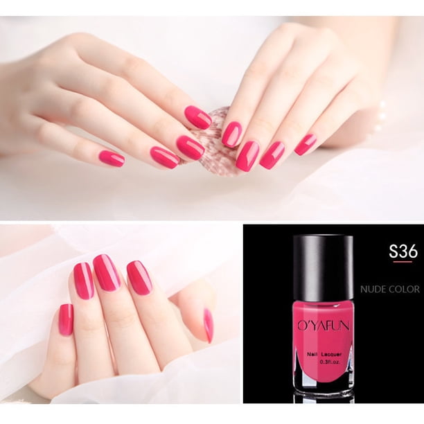 Pisexur Belleza Maquillaje Esmalte de uñas nude despegable, de secado rápido y fácil de hornear, 8 mlpara mujeres y hombres