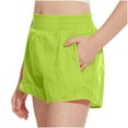 thumbnail image 3 of Favoffer Girls' Summer Solid Color Elastic Waist Loose Shorts with Zipper Pockets Athletic Casual Sports Travel Home 6-16Y, 3 of 5