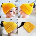 thumbnail image 3 of 3PCS Halloween Costume Accessories, Yellow Beanie Glasses Gloves Cosplay Set, 3 of 6