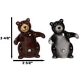 thumbnail image 2 of Ceramic Black And Grizzly Brown Bears Hugging Dancing Salt And Pepper Shakers, 2 of 9