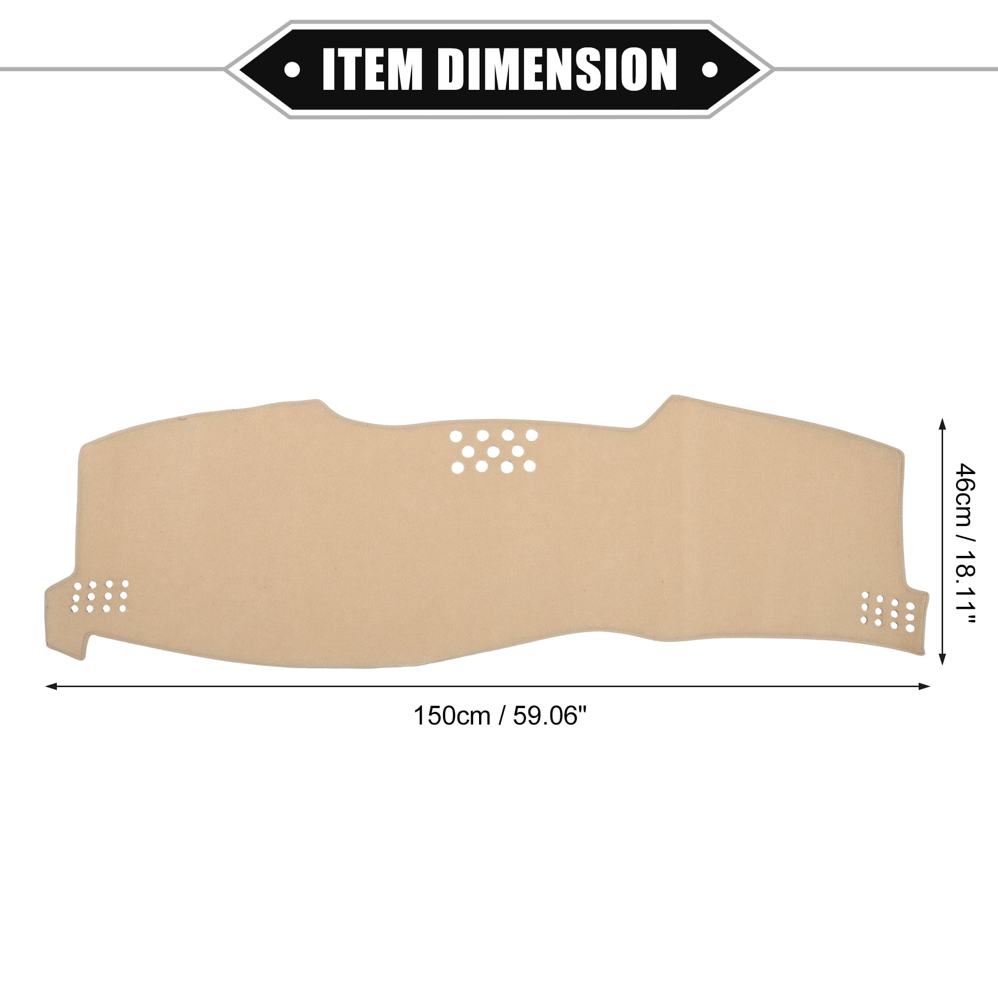 Unique Bargains Car Dashboard Cover Mat for Toyota Avalon 2005-2010 Beige