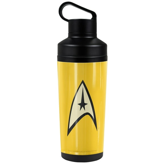 Star Trek Official Command Uniform 18 oz Insulated Water Bottle, Leak Resistant, Vacuum Insulated Stainless Steel with 2-in-1 Loop Cap