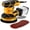 Yellow, variant on DEKOPRO Palm Orbital Handheld Round Sander, Electric Tool with 16 Sandpapers, 14000RPM, 5-Inch, Dust Box for Woodworking