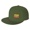 thumbnail image 1 of DouZhe Flat Brim Cap Snapback Hat, Romantic Welcome Sign Prints Adjustable Green Adult Baseball Cap, 1 of 6