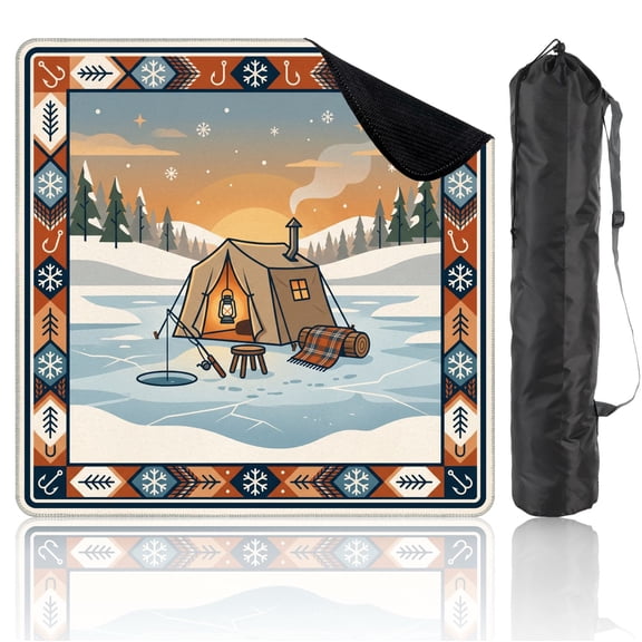 31.5" x 31.5" Mahjong Mat with Carrying Bag Winter Camping Christmas Non-Slip Noise Reduction Game Mat for American Mahjong Table Cover Game Night Decor Hostess Gift