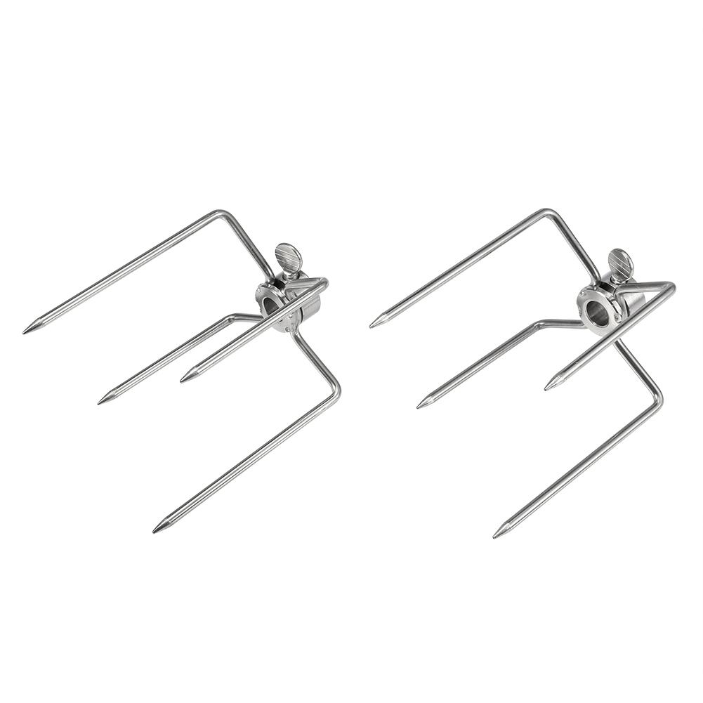 HERCHR Barbecue Fork, 2PCS Multifunctional Stainless Steel BBQ Fork