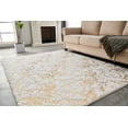 thumbnail image 6 of Lily Luxury Chinchilla Faux Fur Abstract Gilded Rectangular Area Rug, 6 of 9