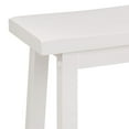 thumbnail image 5 of PJ Wood Classic Saddle-Seat 24In Kitchen Counter Stools, White (8 Pack), 5 of 7