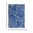 thumbnail image 1 of homeroots home decor 385847 4’ x 6’ Navy and Ivory Floral Vines Area Rug, 1 of 1