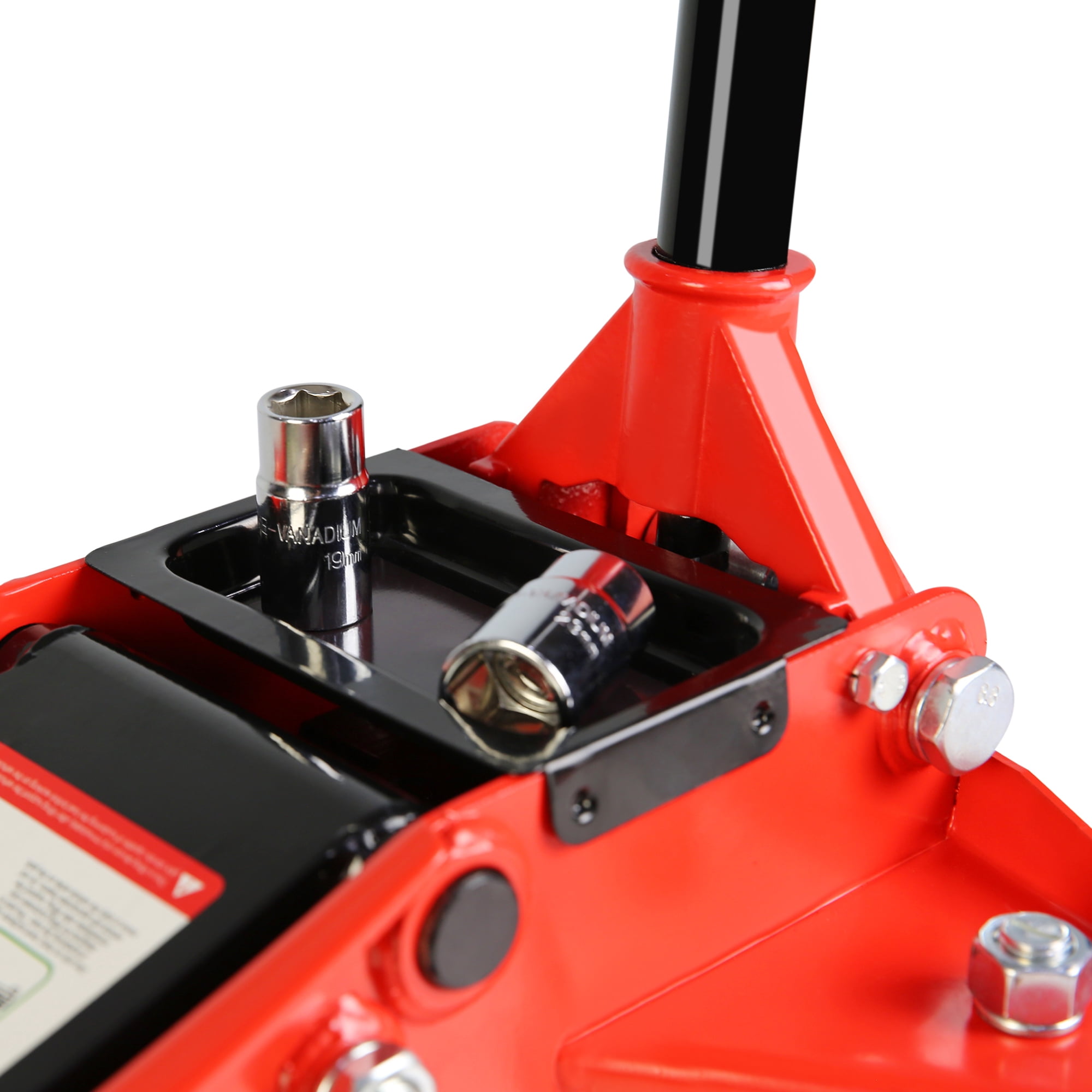 Aukfa Low Profile Floor Jack 2.5 Ton with Dual Piston Quick Lift Pump,Floor Jack Lifting Range 3.5"-19.5",Red
