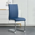 thumbnail image 6 of Sudica Modern Dining Chairs Set of 2 PU Leather Kitchen Dining Side Chairs with Metal Legs for Home, Blue, 6 of 6