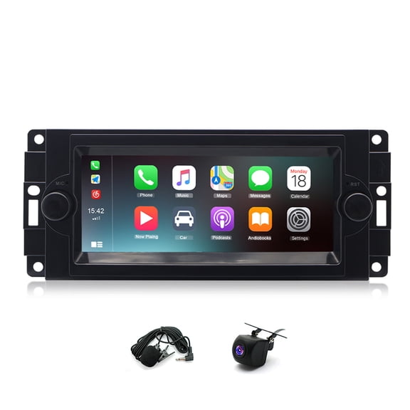 LICHENGTAI 2 64G Car Stereo for Dodge Ram P/U 2006-2008 Ram 1500/2500/3500/4500 2006-2008 with Wireless Carplay Android Auto 6.86" Touch Screen Support GPS WiFi Bluetooth SWC Split Screen