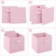 thumbnail image 3 of Bolsas de almacenamiento de tela estéreo, 6 unidades, plegables con asas, color rosa, 3 of 9