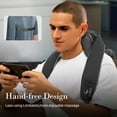 thumbnail image 6 of Cupilo Neck Massager with Heat & Remote Control, Cordless Shiatsu Neck and Shoulder Massage Pillow, 6 Deep Kneading Nodes, 3 Massage Modes & 3 Intensities, Rechargeable for Home, Office & Travel, 6 of 10