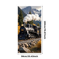 Vintage Steam Train Scenic Background Banner Party Decorations Photography Props Event Decors Backdrop for Celebrations Train Lovers Gatherings Themed Parties