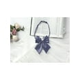 thumbnail image 4 of INSPIRE CHIC Women's Pre-Tied Adjustable Bowknot Striped Uniform Bowtie 4.33" x 5.51" Navy Blue, 4 of 5