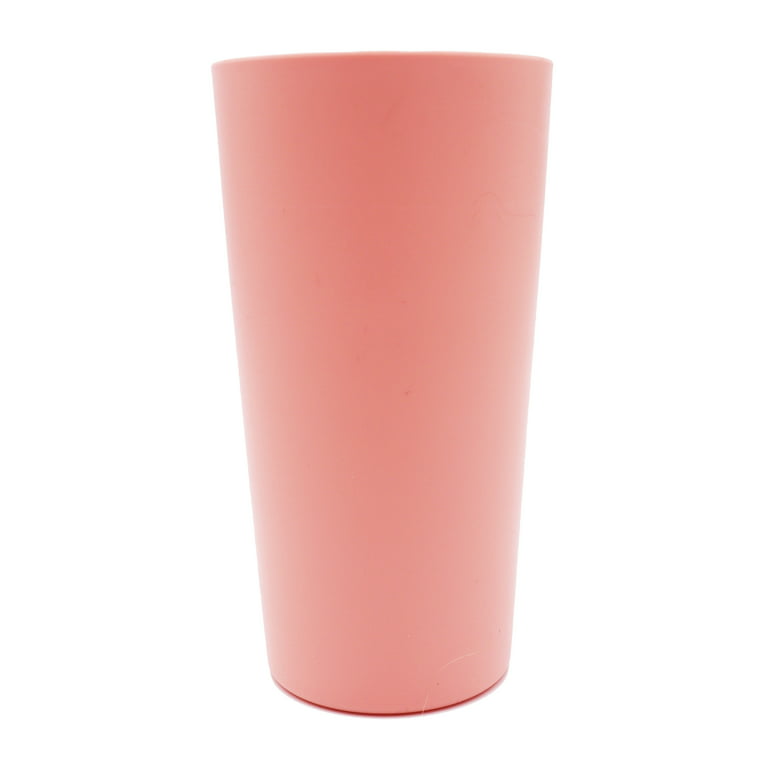 KOXIN-KARLU Mixed Drinkware 26-ounce Plastic Tumbler Acrylic Water Glasses,  set of 6 Coral Pink