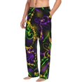 thumbnail image 2 of Xecao Neon Mardi Gras Men's Straight Lounge Pajama Pants: The Ultimate in Comfortable Sleepwear, 2 of 9