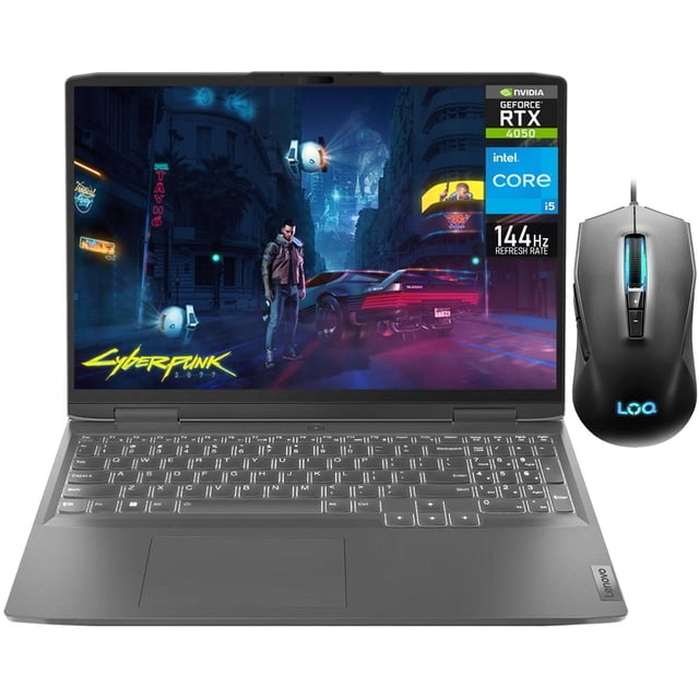 Laptop Gamer LENOVO LOQ NVIDIA GeForce RTX 4050 Intel Core i5 13420H 16GB RAM 512GB SSD 16" Windows 11 Home Teclado en Español + Mouse gris