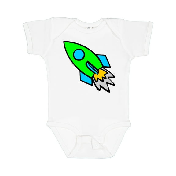 Inktastic Cute Green Rocket Boys or Girls Baby Bodysuit
